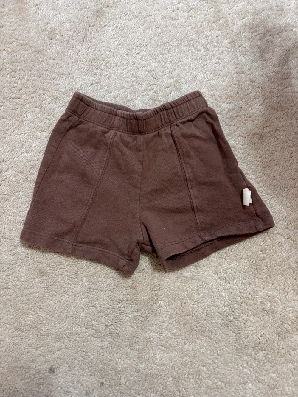 Zara Brown Kids Elastic-Waist Shorts